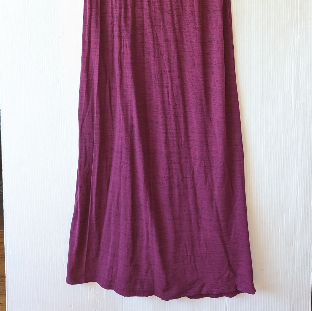 LULAROE Maria heathered purple maxi dress modest conservative - Picture 9 of 10